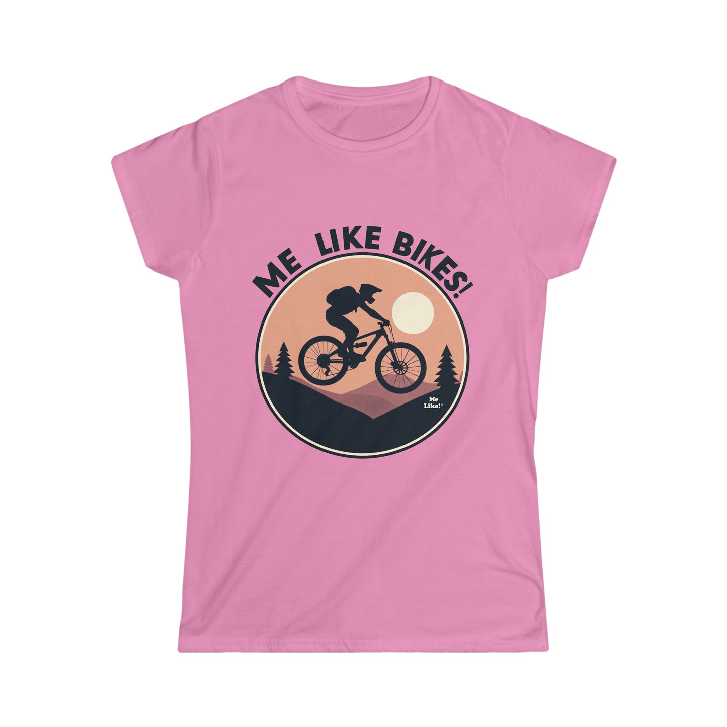Me Like Bikes! - Women's Softstyle Tee - (Mountain Bike #3)