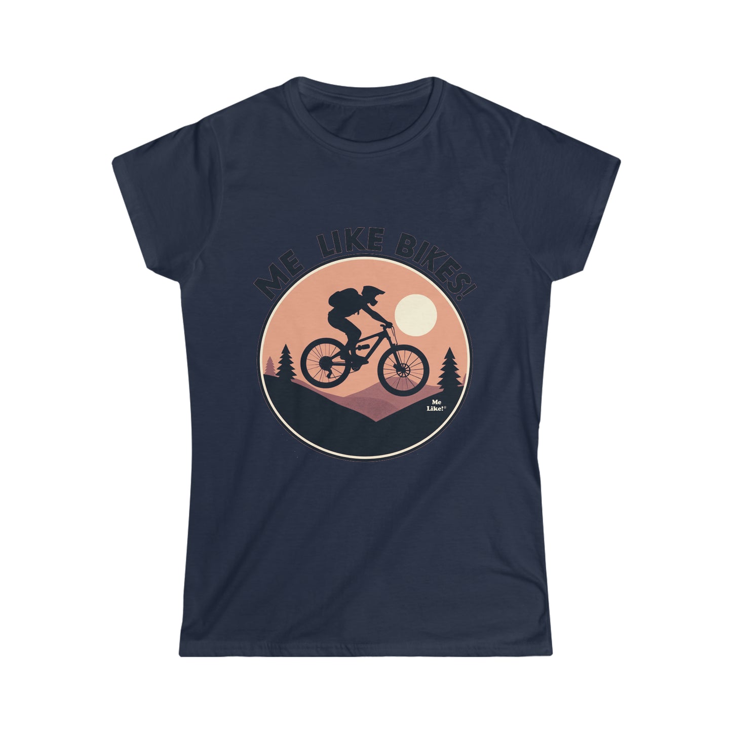Me Like Bikes! - Women's Softstyle Tee - (Mountain Bike #3)