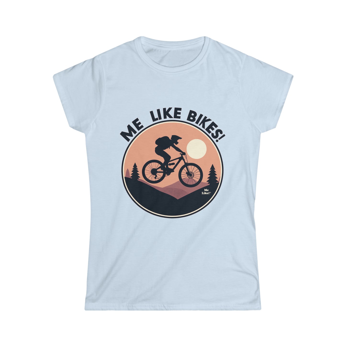Me Like Bikes! - Women's Softstyle Tee - (Mountain Bike #3)