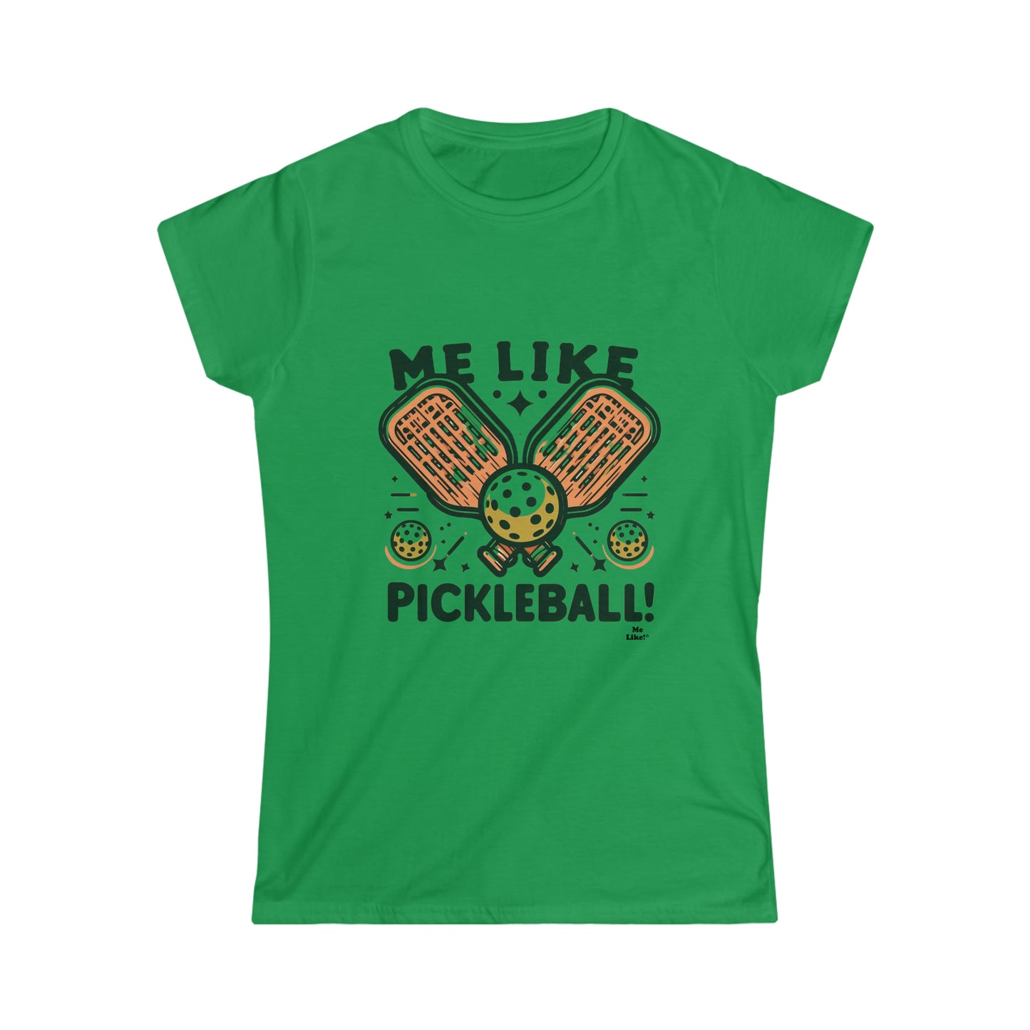 Me Like Pickleball! - Women's Softstyle Tee - (Pickleball #1)