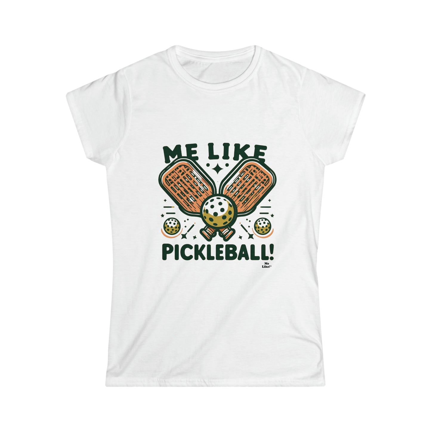 Me Like Pickleball! - Women's Softstyle Tee - (Pickleball #1)