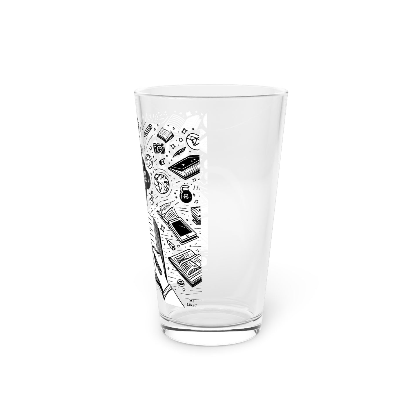 Me Like Books! - Pint Glass, 16oz - (Books #3)