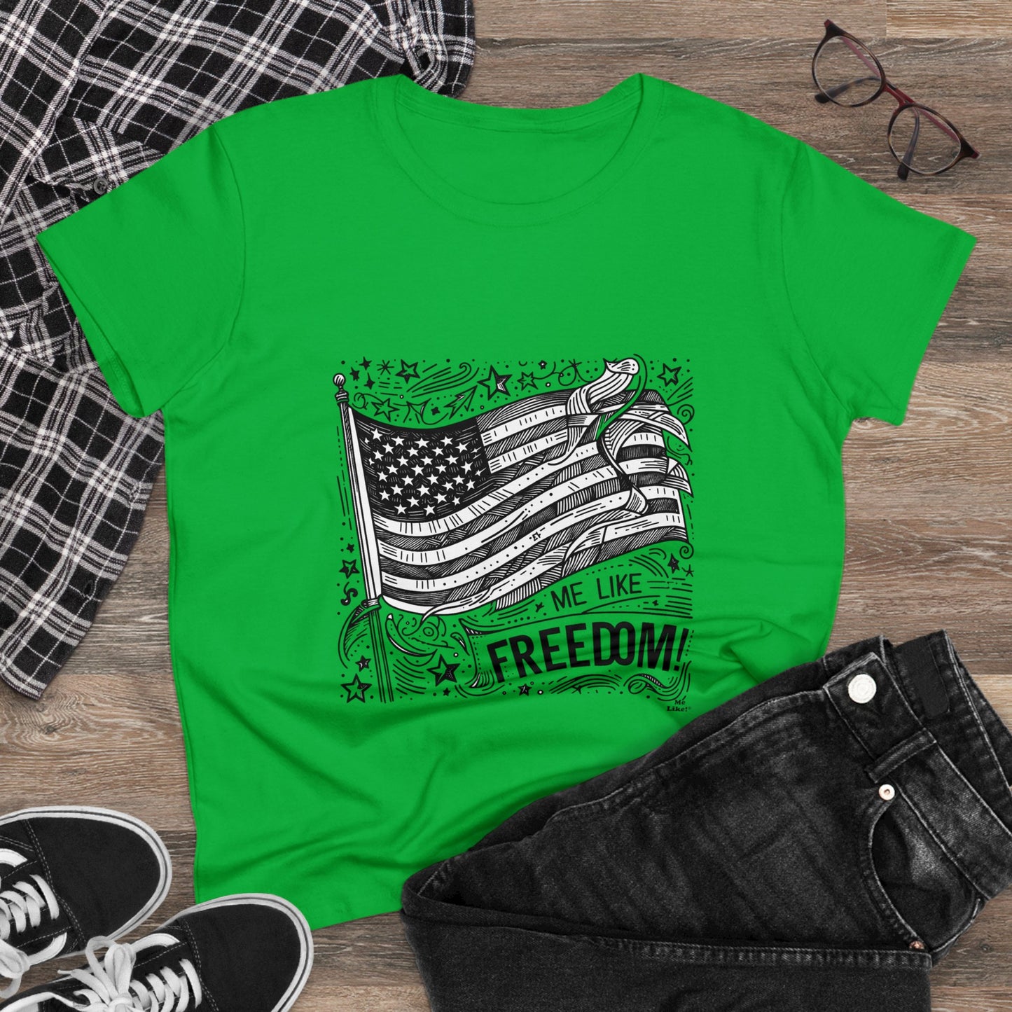 Me Like Freedom! - Women's Heavy Cotton Tee - (Freedom #1)