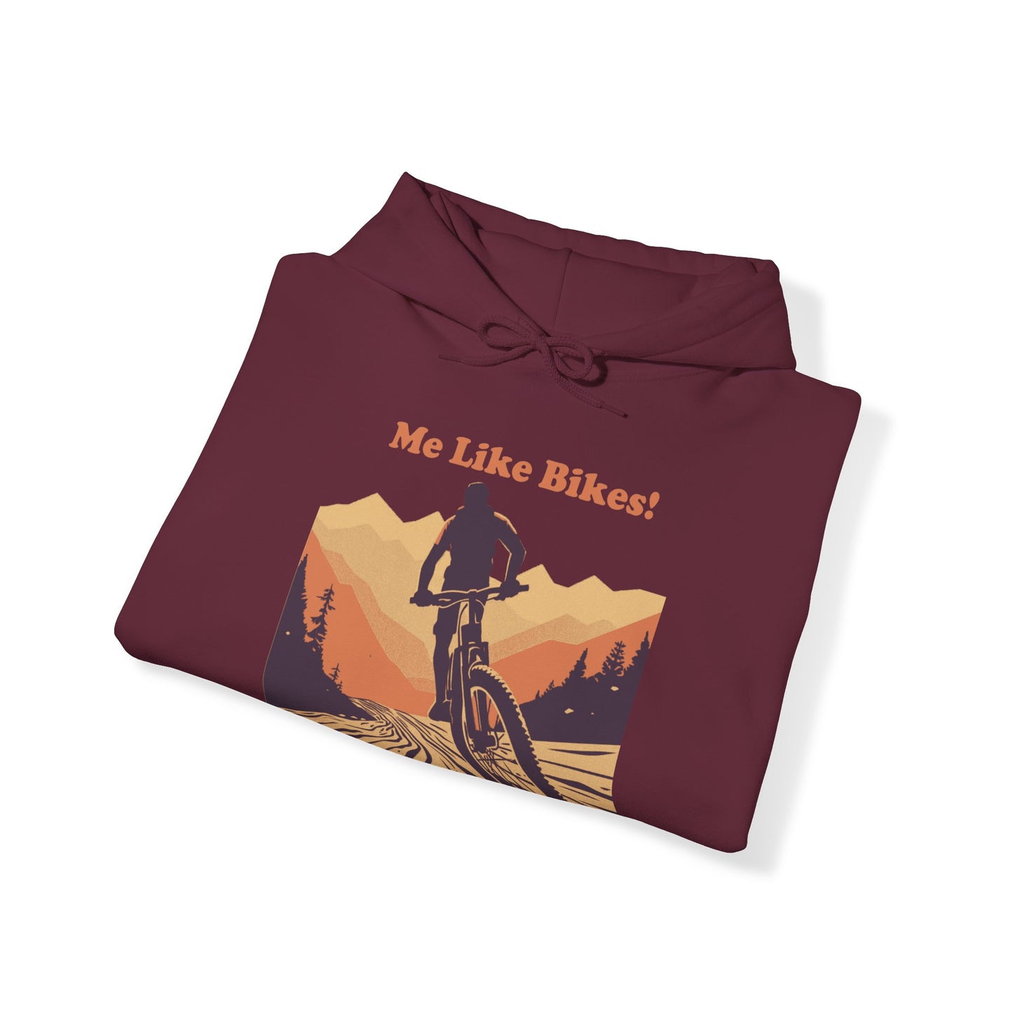 Unisex Heavy Blend™ Hooded Sweatshirt - Me Like Bikes! (Mountain Bike #2)