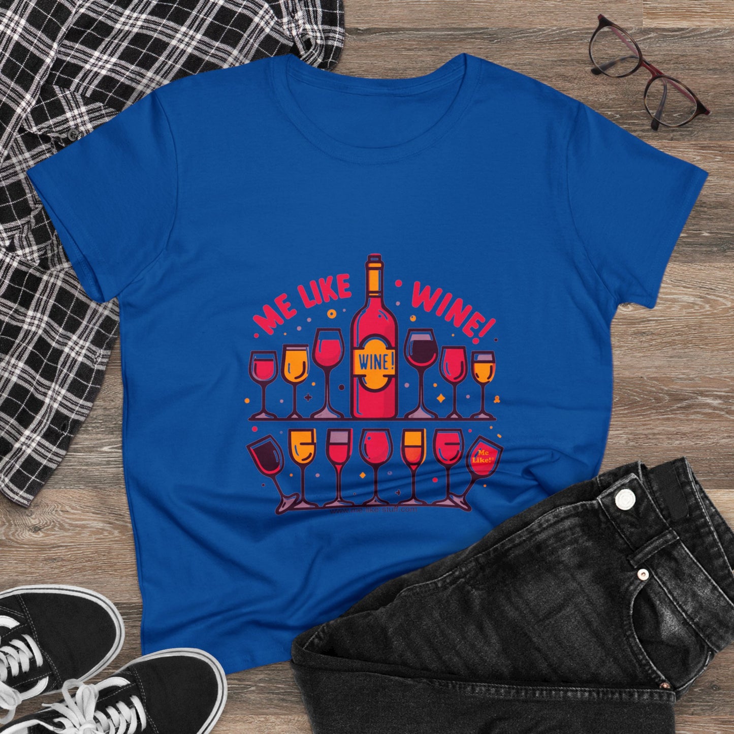 Women's Heavy Cotton Tee - Me Like Wine! (#2)