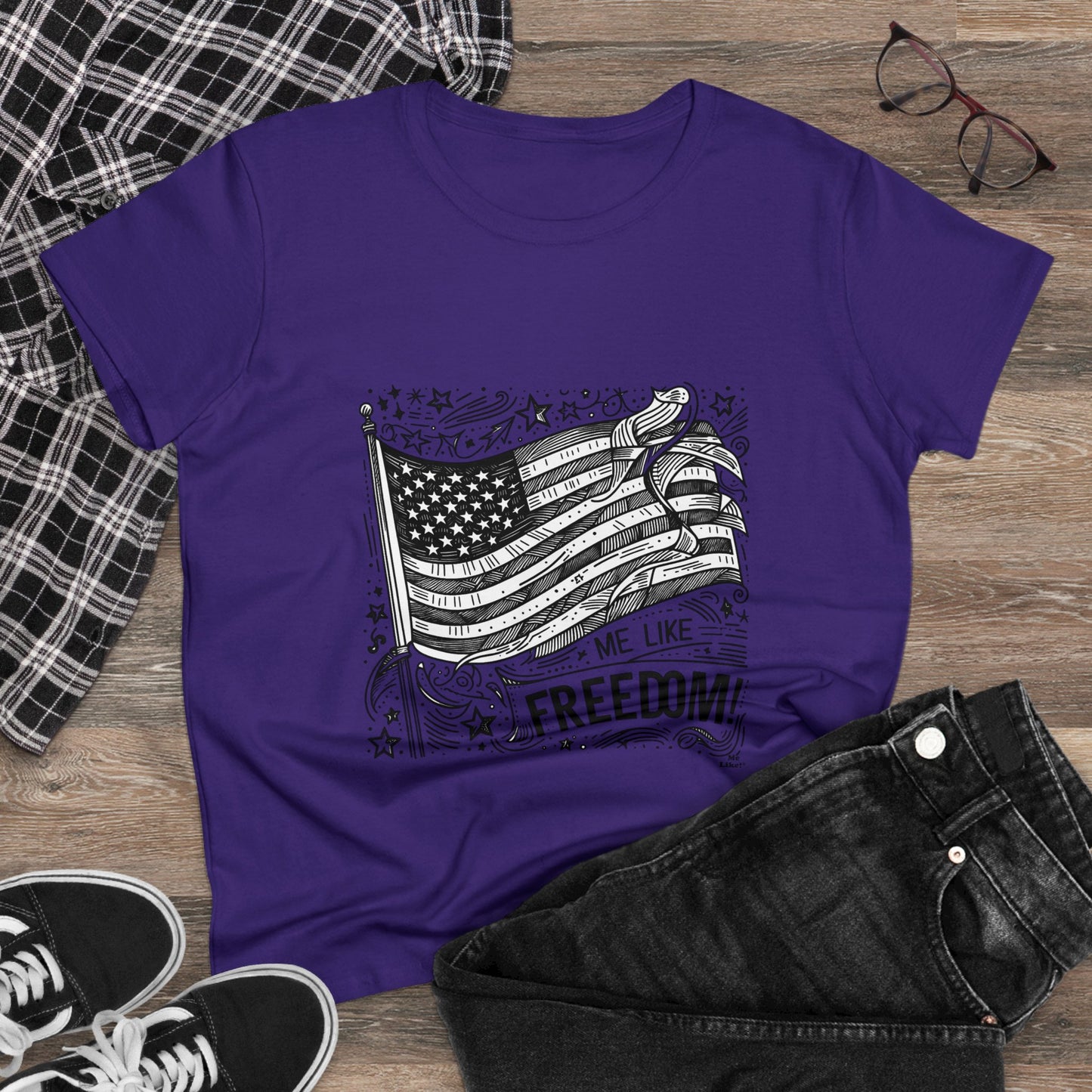 Me Like Freedom! - Women's Heavy Cotton Tee - (Freedom #1)