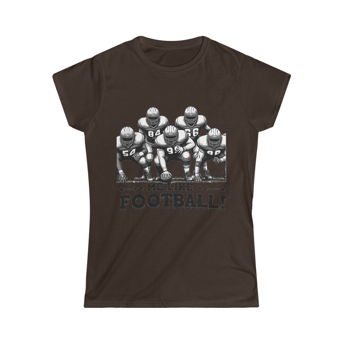 Me Like Football! - Women's Softstyle Tee - (Football #2)