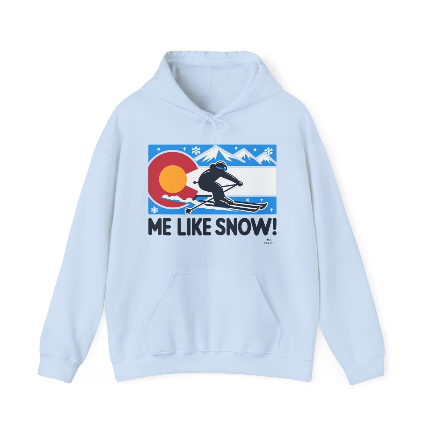 Me Like Snow! - Unisex Heavy Blend™ Hooded Sweatshirt - (Ski Colorado #1)