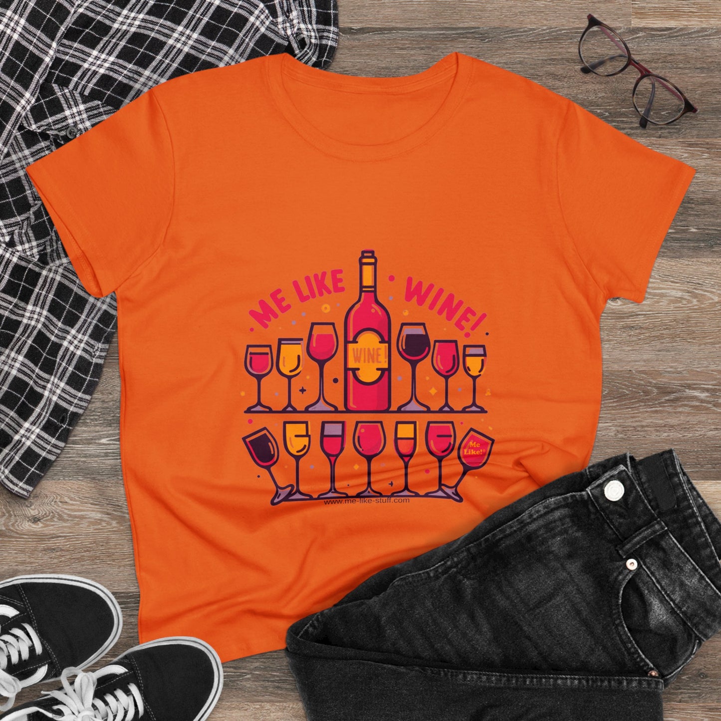 Women's Heavy Cotton Tee - Me Like Wine! (#2)