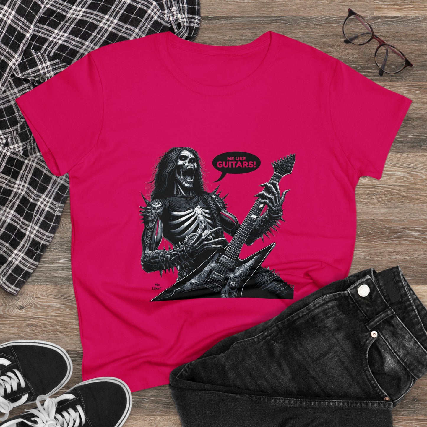 Me Like Guitars! - Women's Cotton Tee - Heavy Metal #4