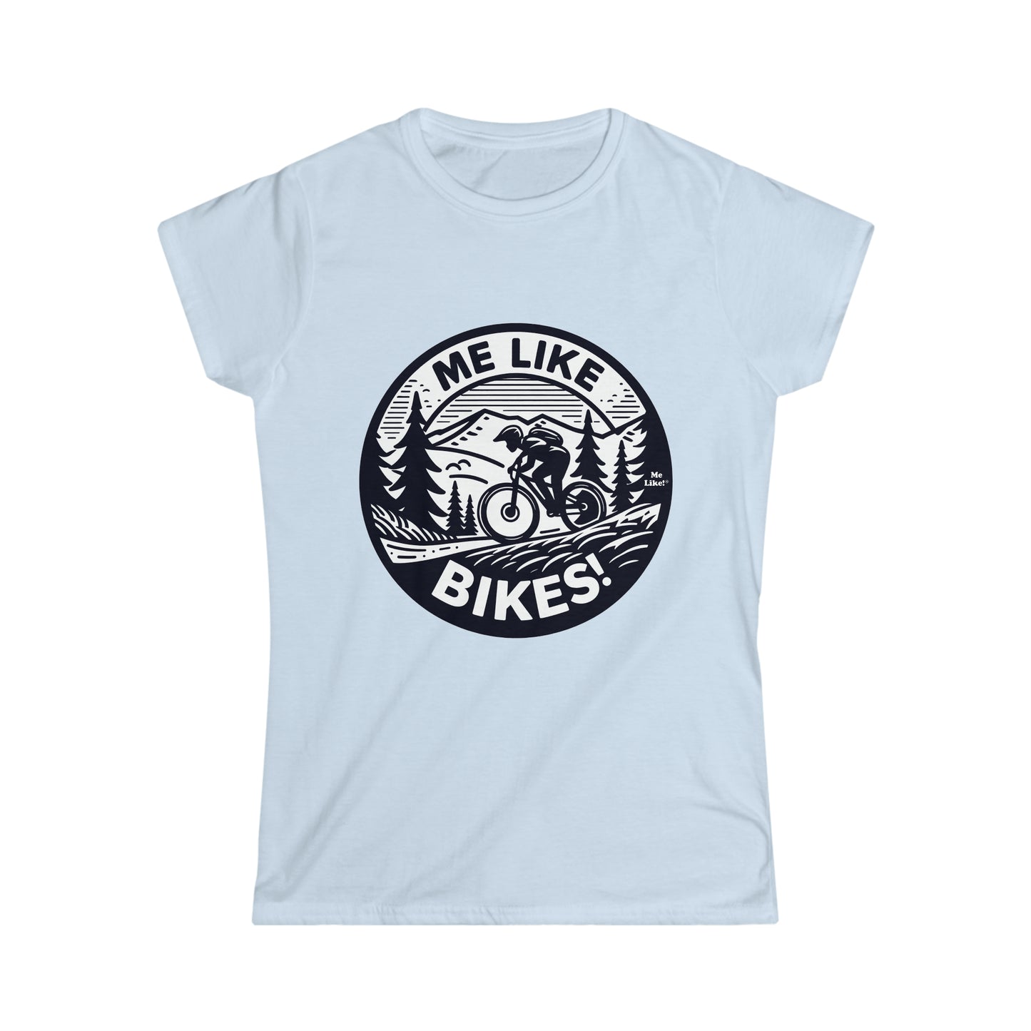 Me Like Bikes! - Women's Softstyle Tee - (Mountain Bike #4)