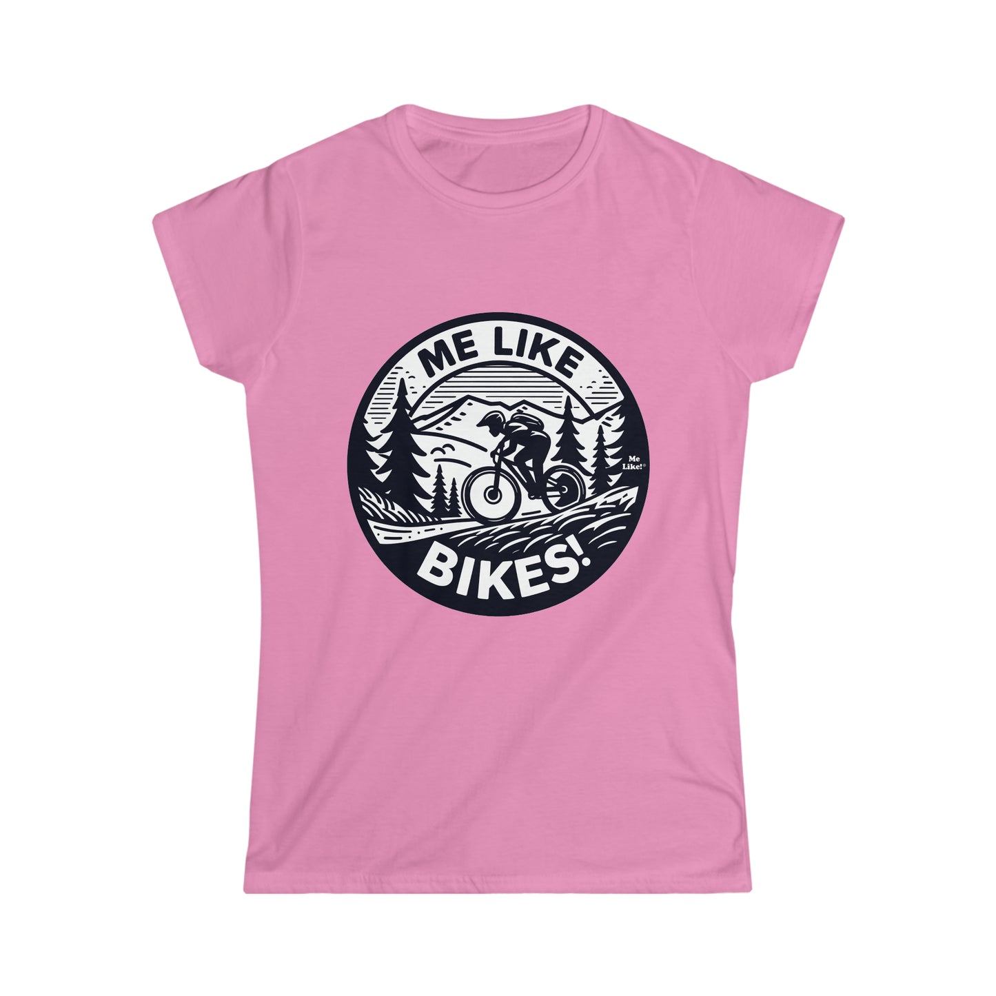 Me Like Bikes! - Women's Softstyle Tee - (Mountain Bike #4)
