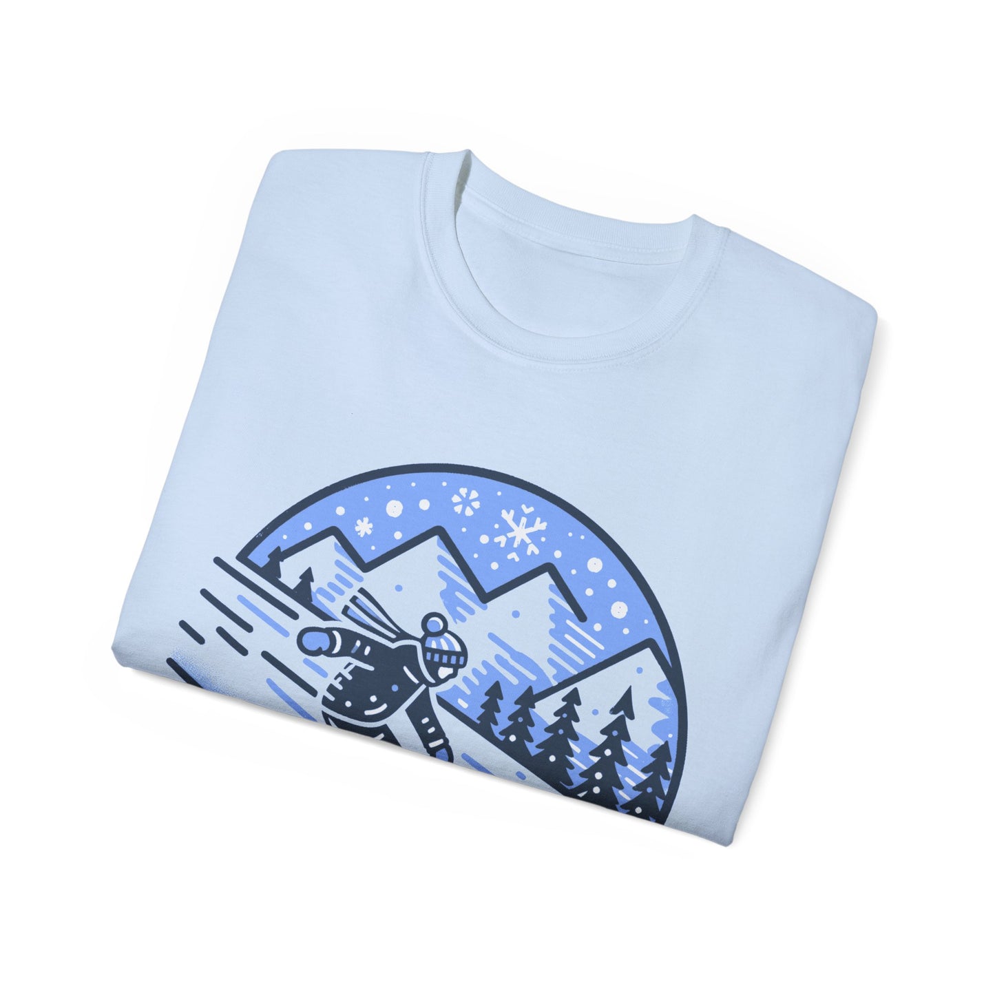 Unisex Ultra Cotton Tee - Me Like Snow! (Snowboard #2)