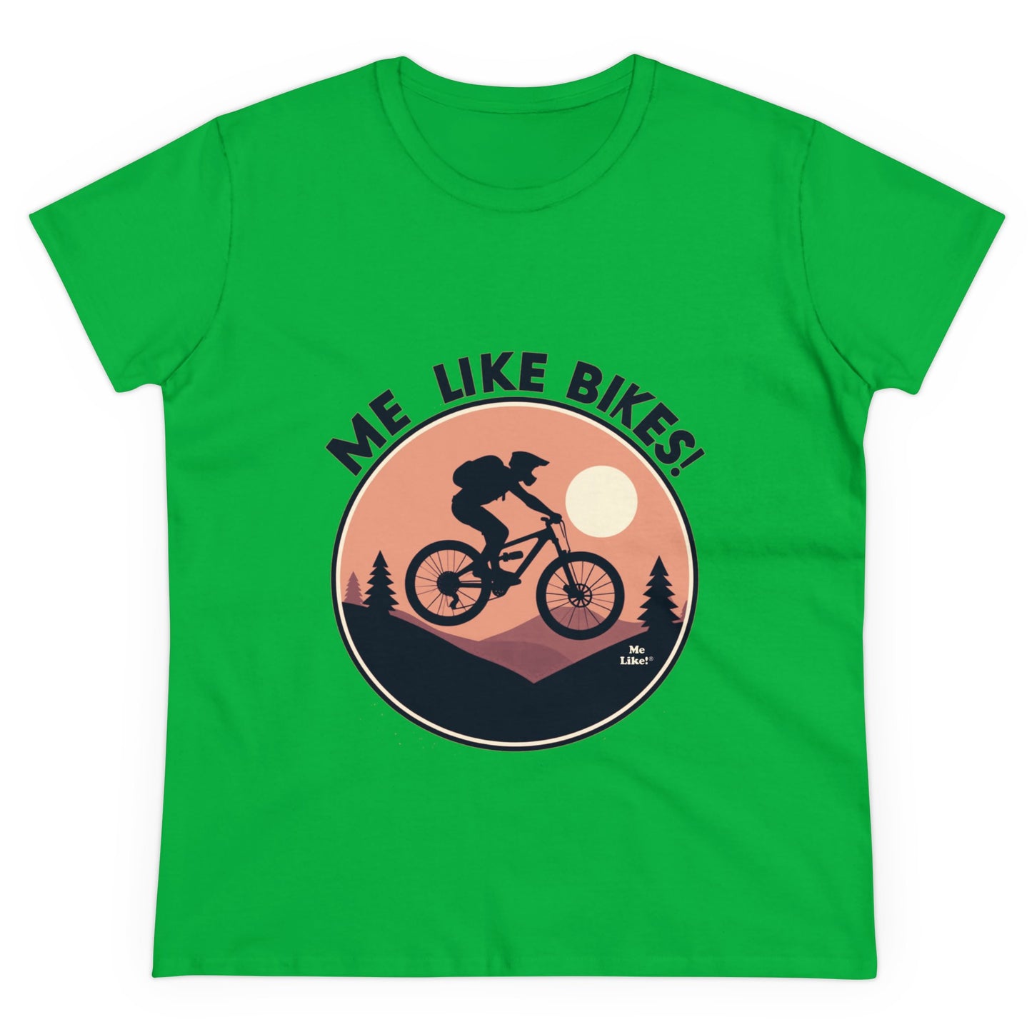 Me Like Bikes! - Women's Heavy Cotton Tee - (Mountain Bike #3)