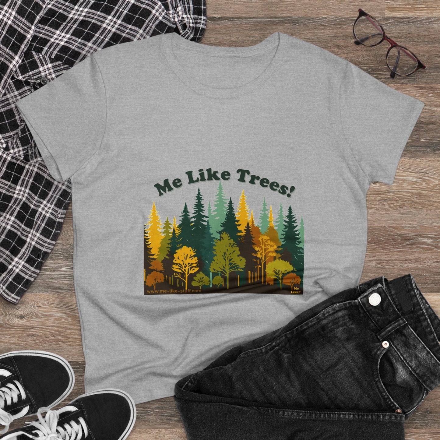 Women's Heavy Cotton Tee - Me Like Trees! (#2)
