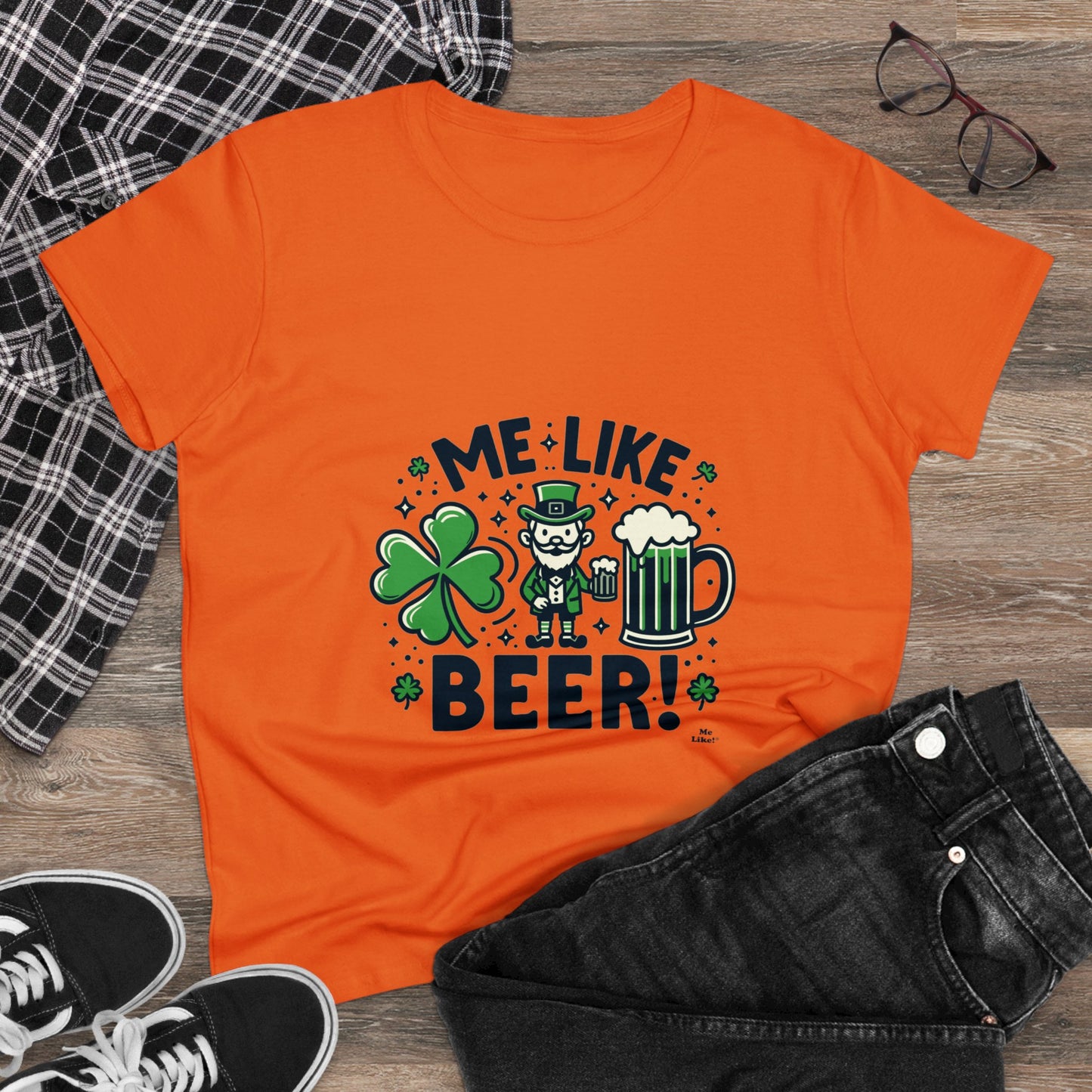 Me Like Beer! - Women's Heavy Cotton Tee - (St. Patrick's Day #2)