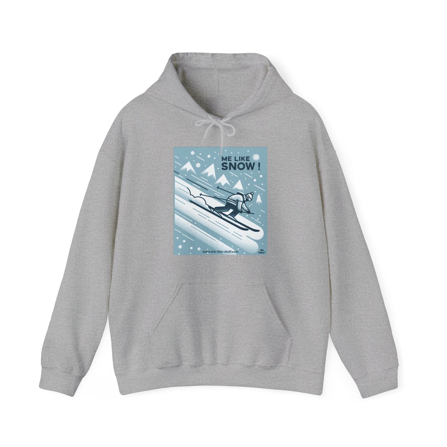 Unisex Heavy Blend™ Hooded Sweatshirt - Me Like Snow! (Ski #2)