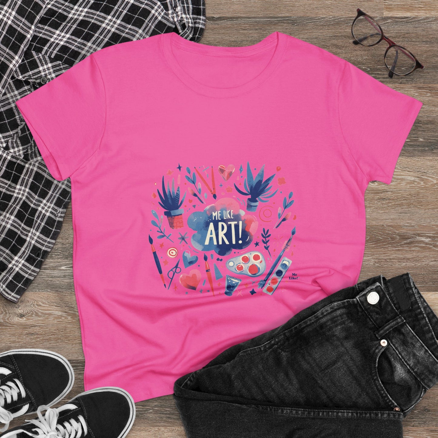 Me Like Art - Women's Heavy Cotton Tee - (Art #3)