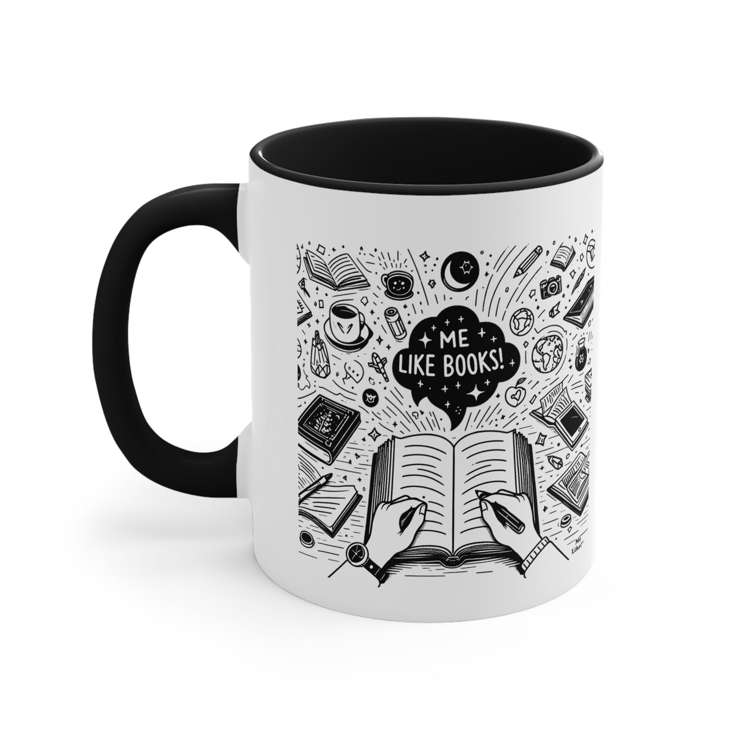 Me Like Books! - Accent Coffee Mug, 11oz - (Books #3)