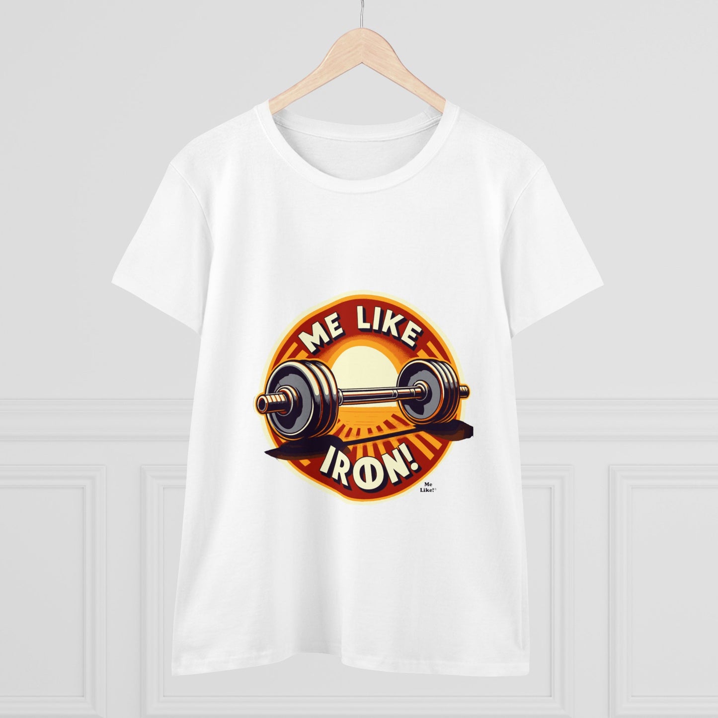 Me Like Iron! - Women's Heavy Cotton Tee - (Weightlifting #2)