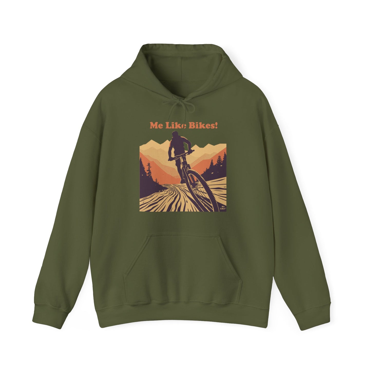 Unisex Heavy Blend™ Hooded Sweatshirt - Me Like Bikes! (Mountain Bike #2)