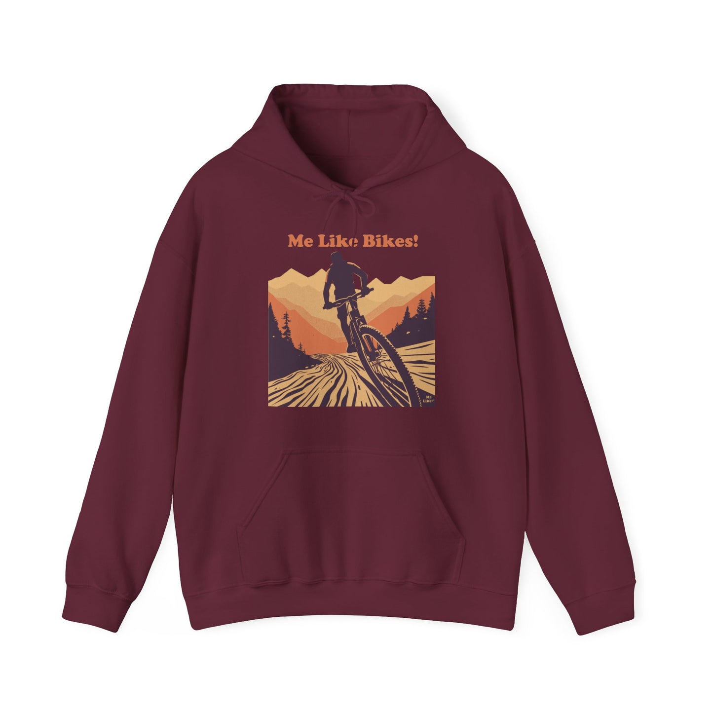Unisex Heavy Blend™ Hooded Sweatshirt - Me Like Bikes! (Mountain Bike #2)