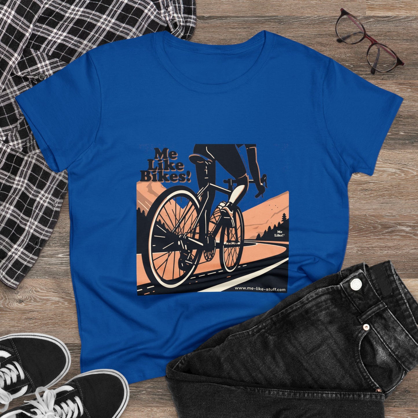 Women's Heavy Cotton Tee - Me Like Bikes! (RB #1)