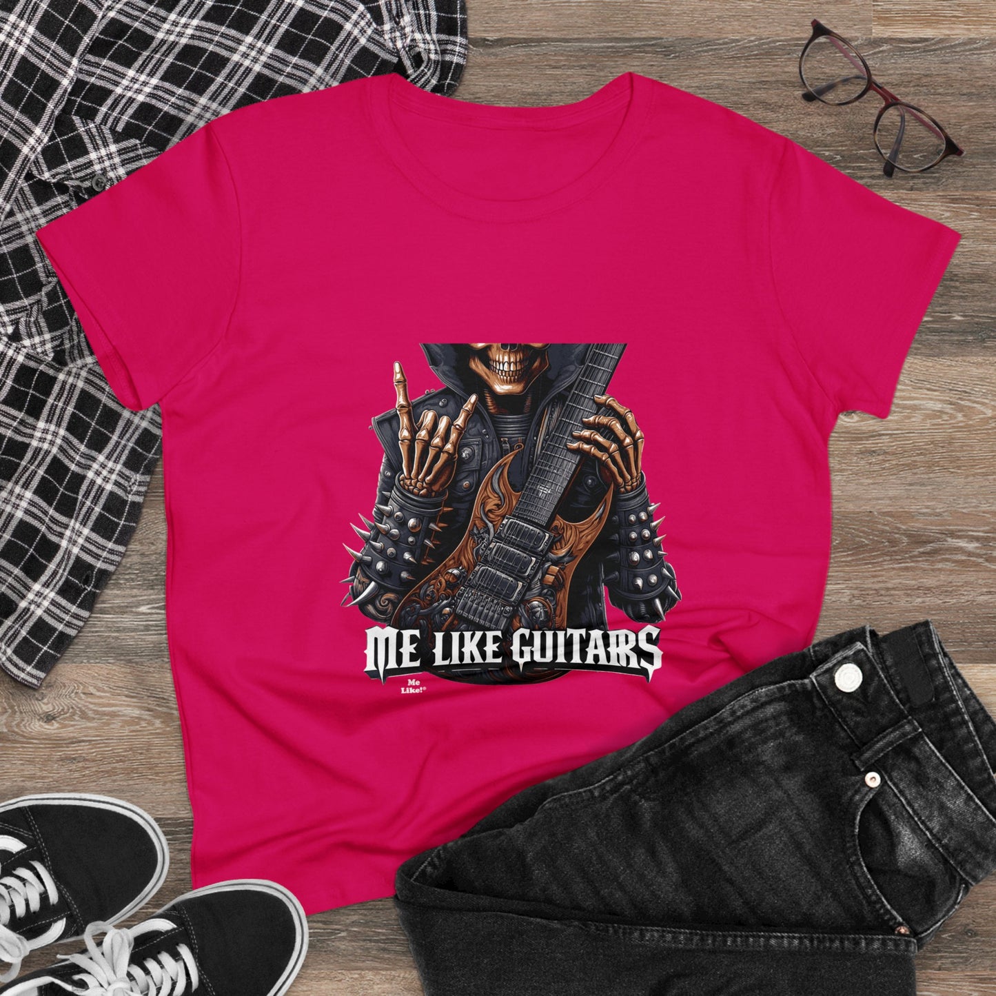 Me Like Guitars! - Women's Cotton Tee - Heavy Metal #2