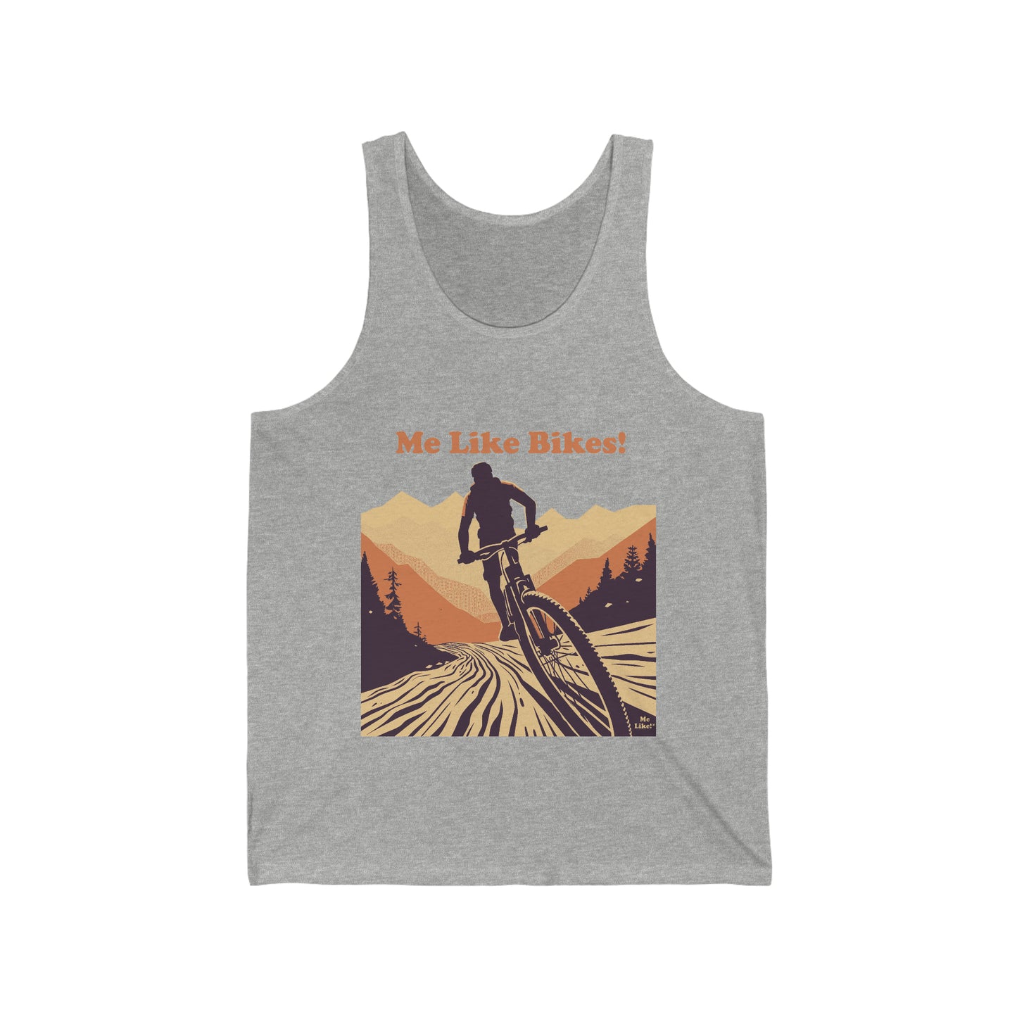 Unisex Jersey Tank - Me Like Bikes! (Mountain Bike #2)