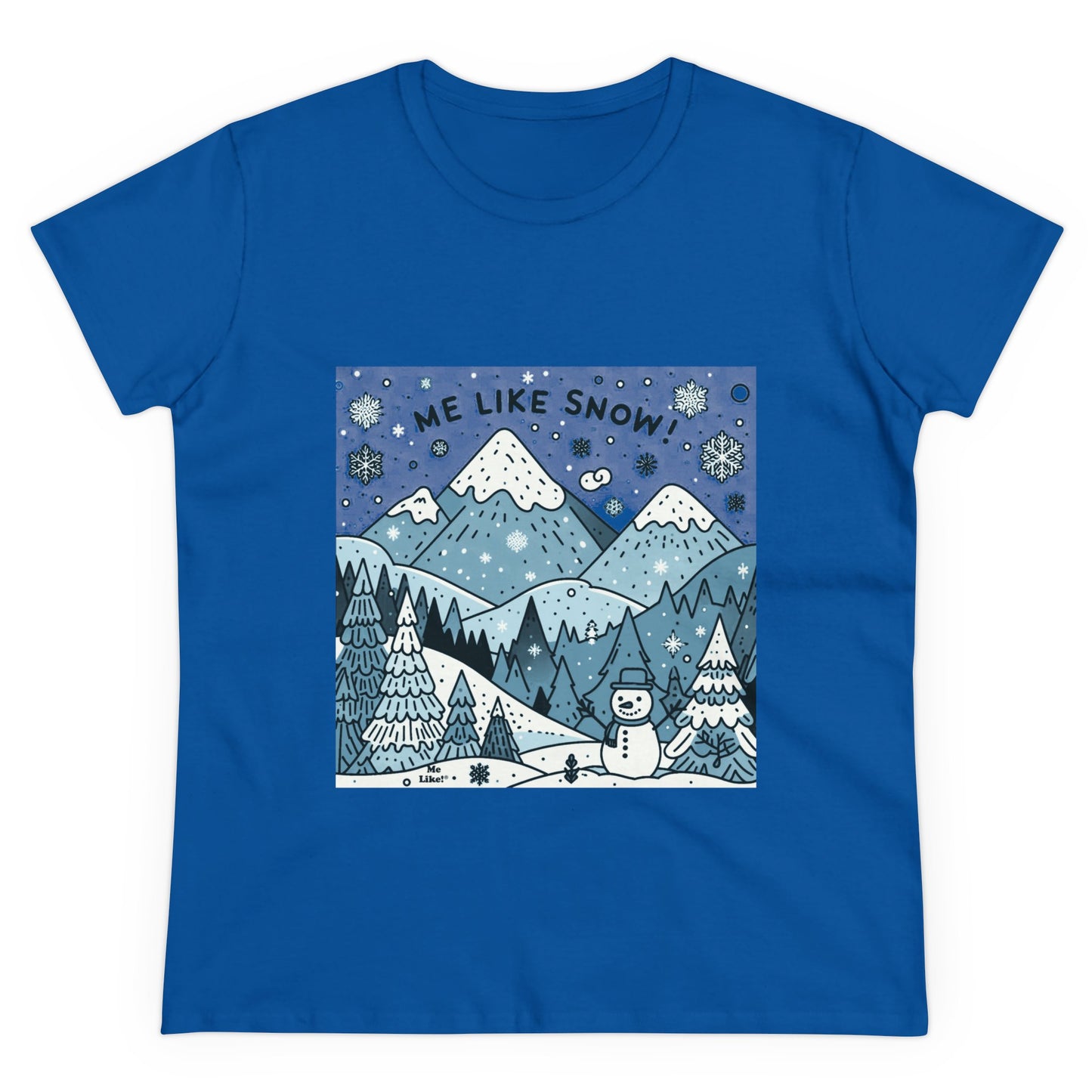 Me Like Snow! - Women's Heavy Cotton Tee - (Snowman #2)