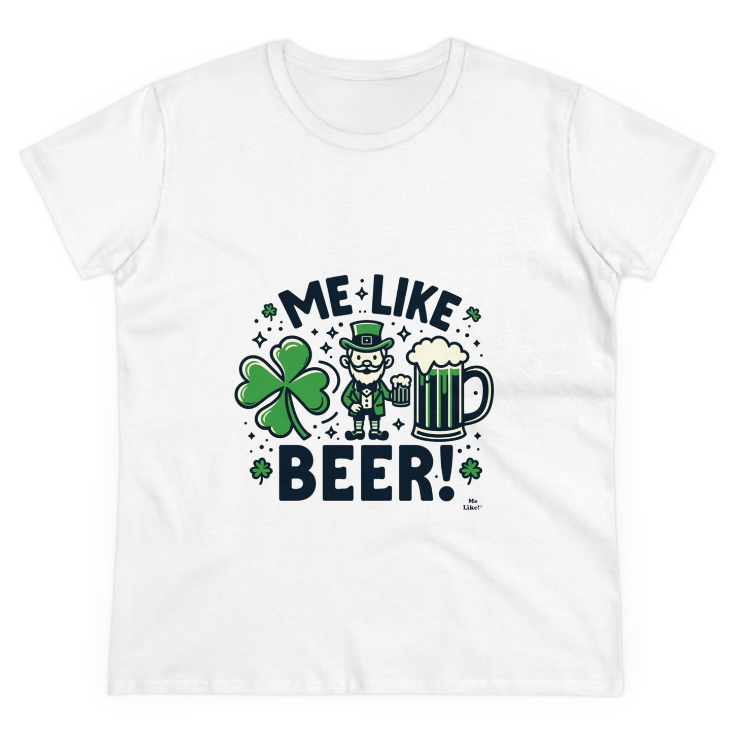 Me Like Beer! - Women's Heavy Cotton Tee - (St. Patrick's Day #2)