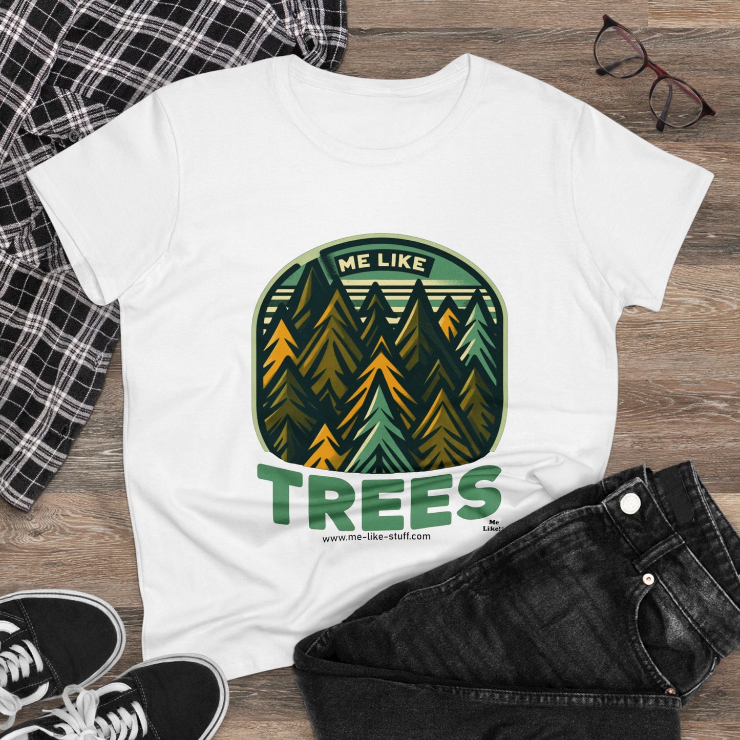 Women's Heavy Cotton Tee - Me Like Trees! (#4)