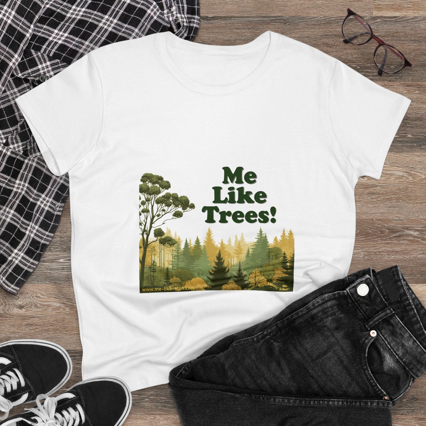 Women's Heavy Cotton Tee - Me Like Trees! (#1)