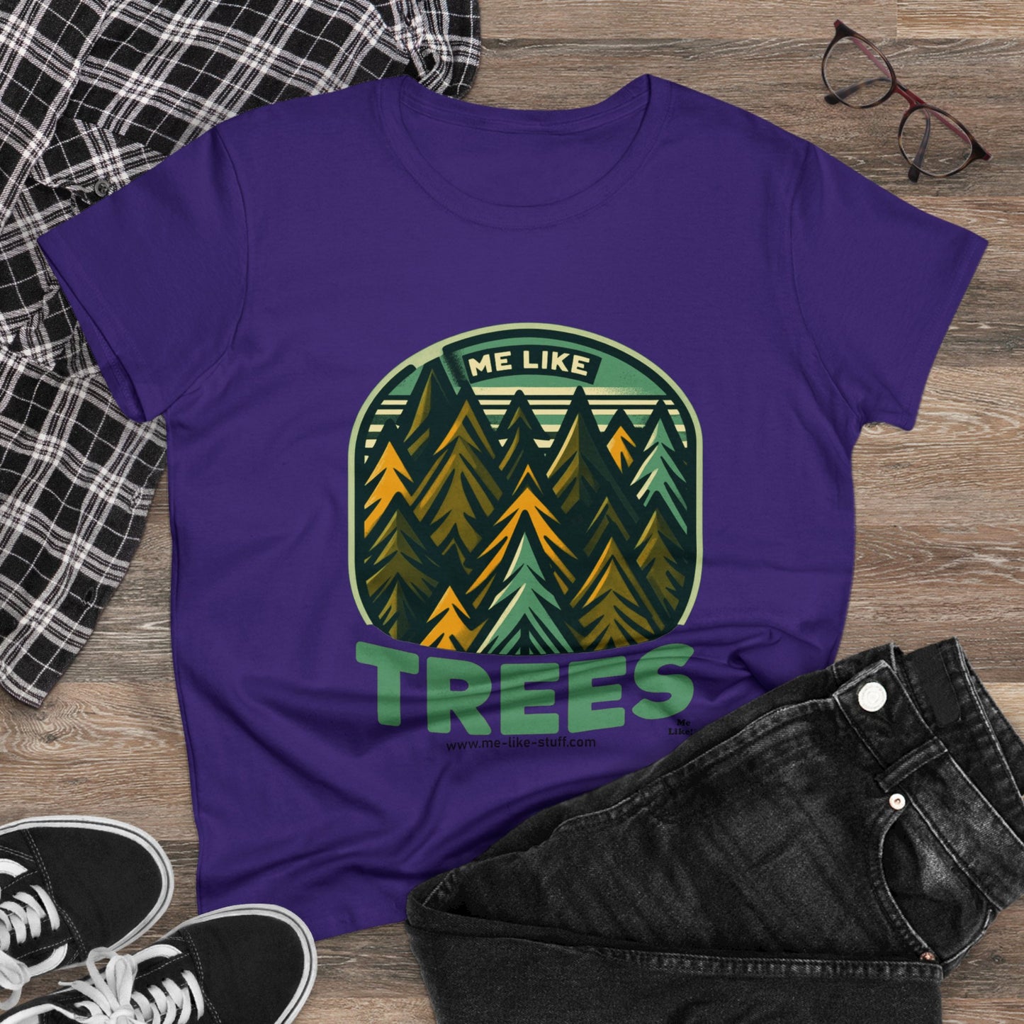 Women's Heavy Cotton Tee - Me Like Trees! (#4)