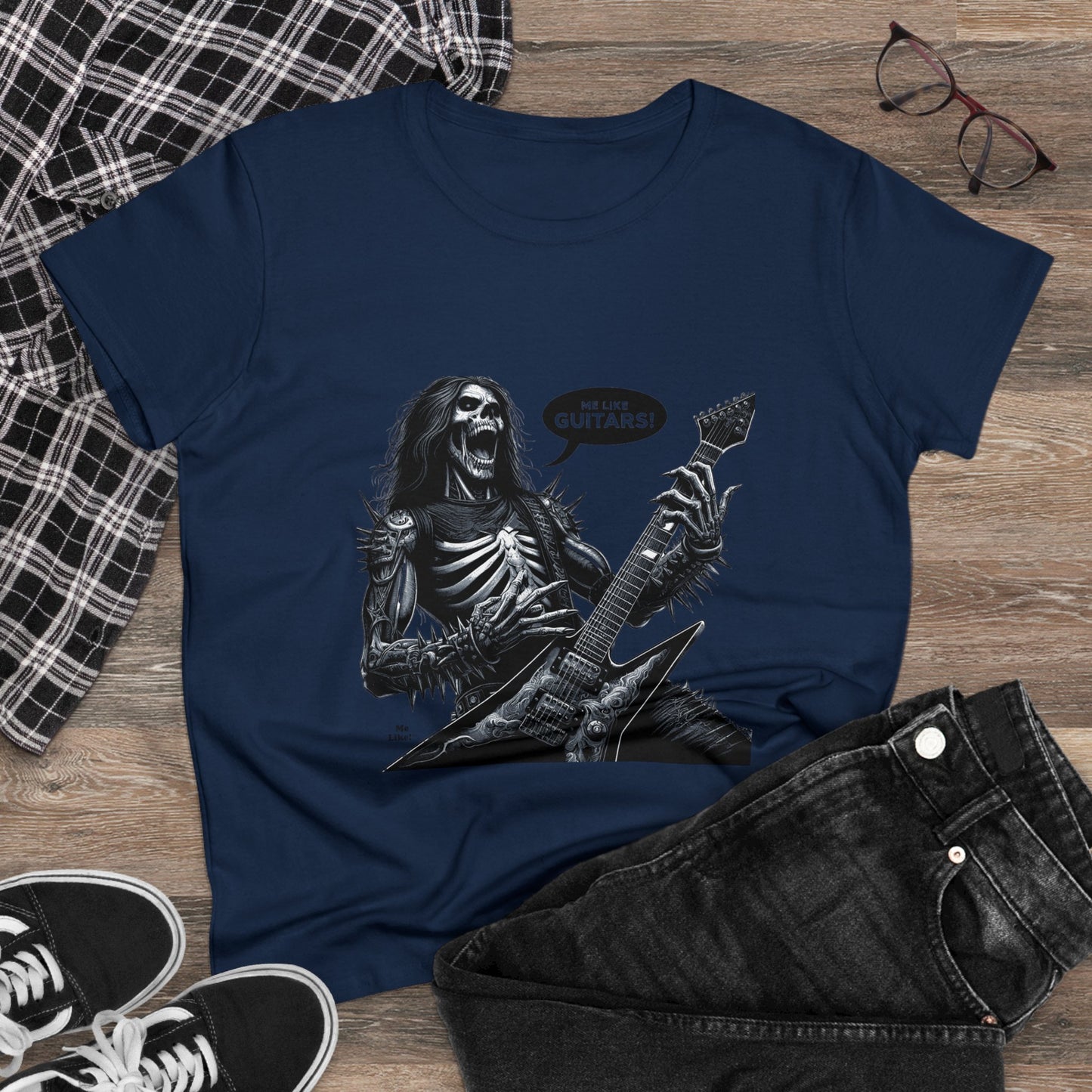 Me Like Guitars! - Women's Cotton Tee - Heavy Metal #4