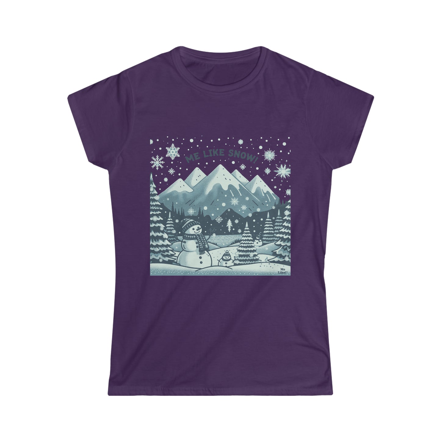 Me Like Snow! - Women's Softstyle Tee - (Snowman #1)