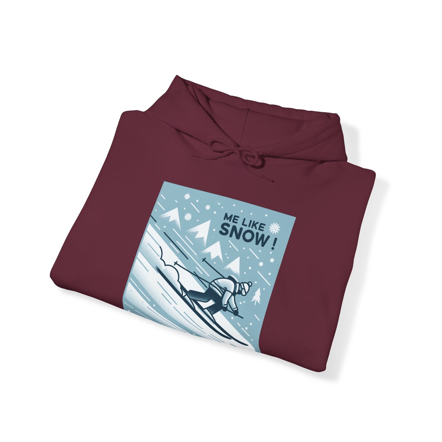 Unisex Heavy Blend™ Hooded Sweatshirt - Me Like Snow! (Ski #2)