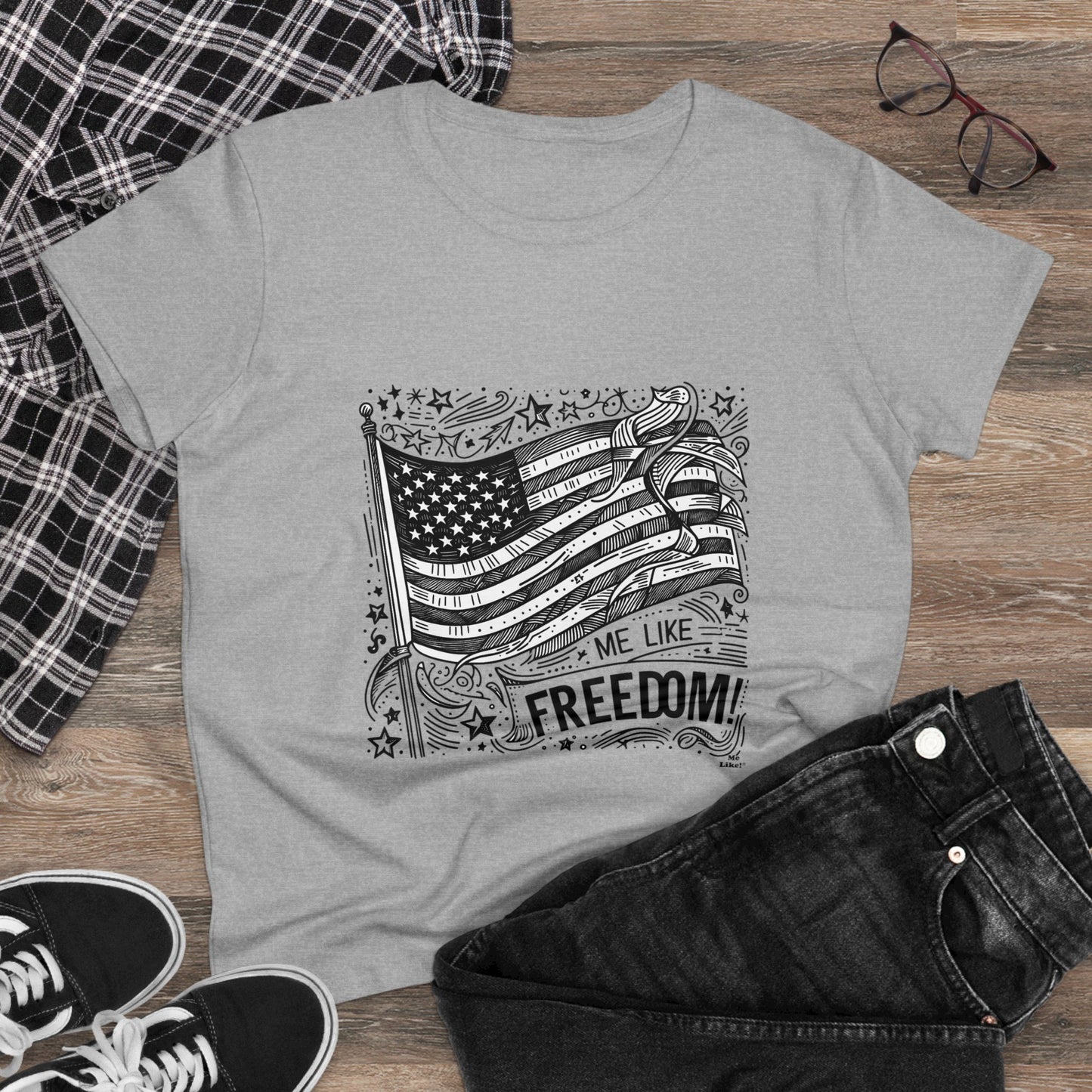 Me Like Freedom! - Women's Heavy Cotton Tee - (Freedom #1)