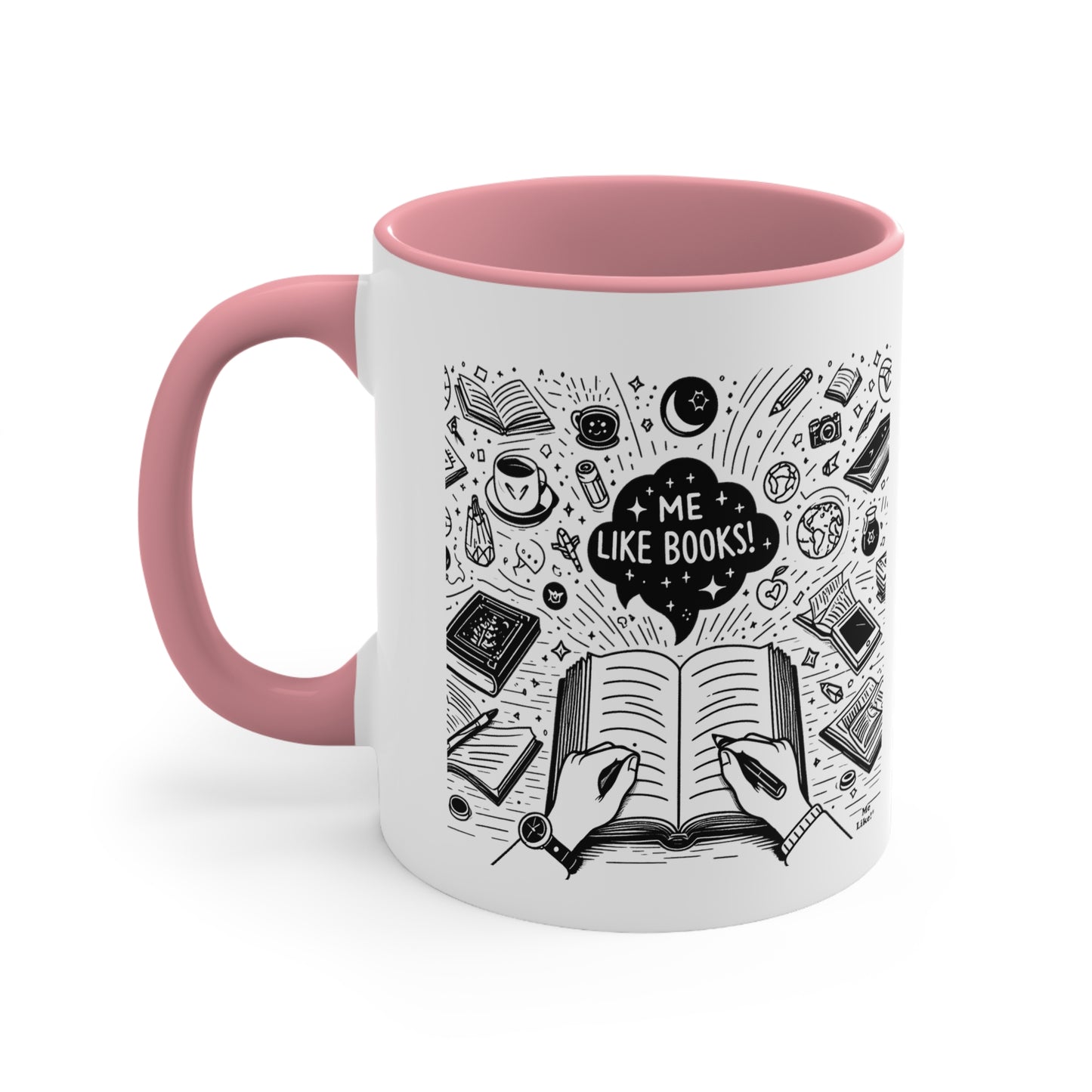 Me Like Books! - Accent Coffee Mug, 11oz - (Books #3)