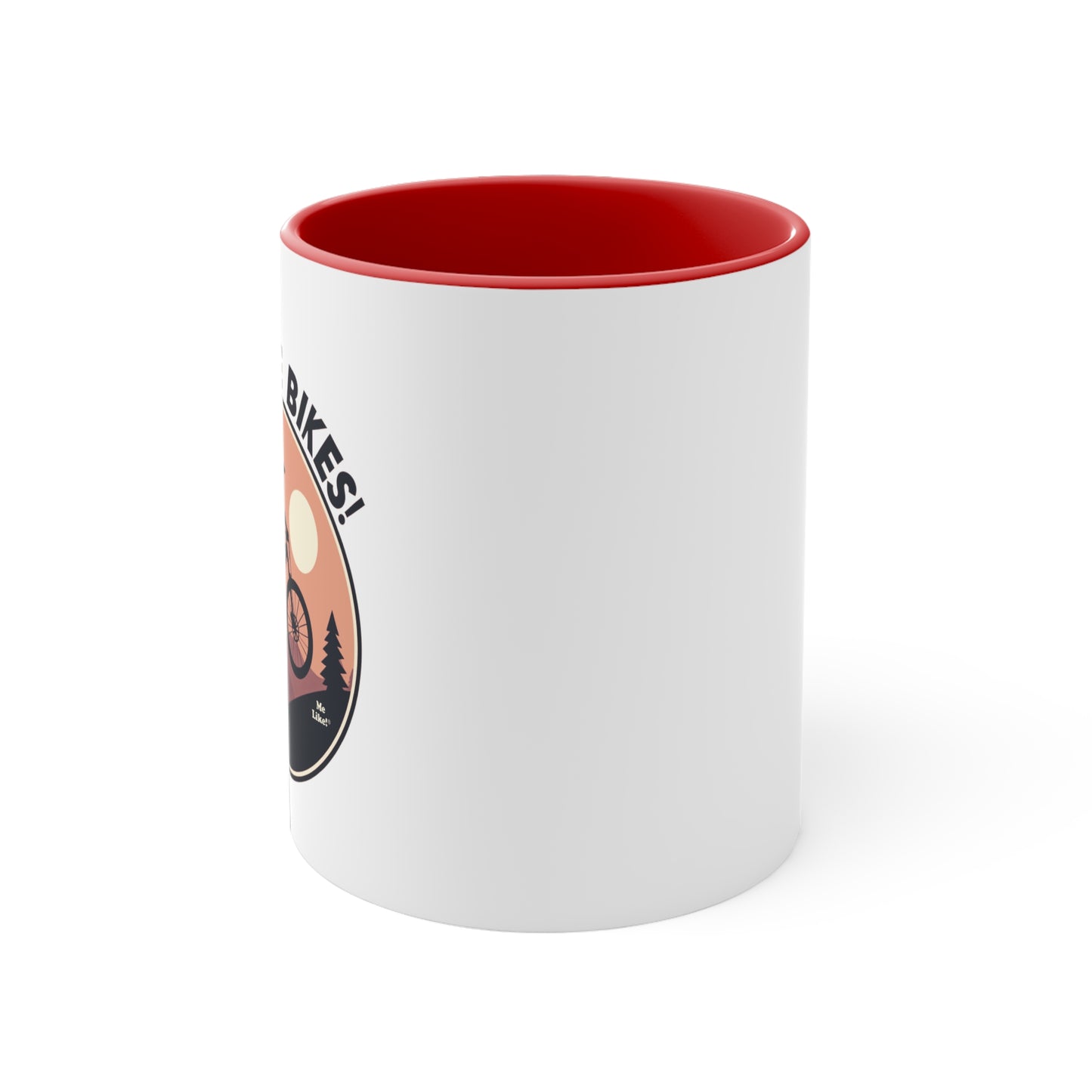 Me Like Bikes! - Accent Coffee Mug, 11oz - (Mountain Bike #3)
