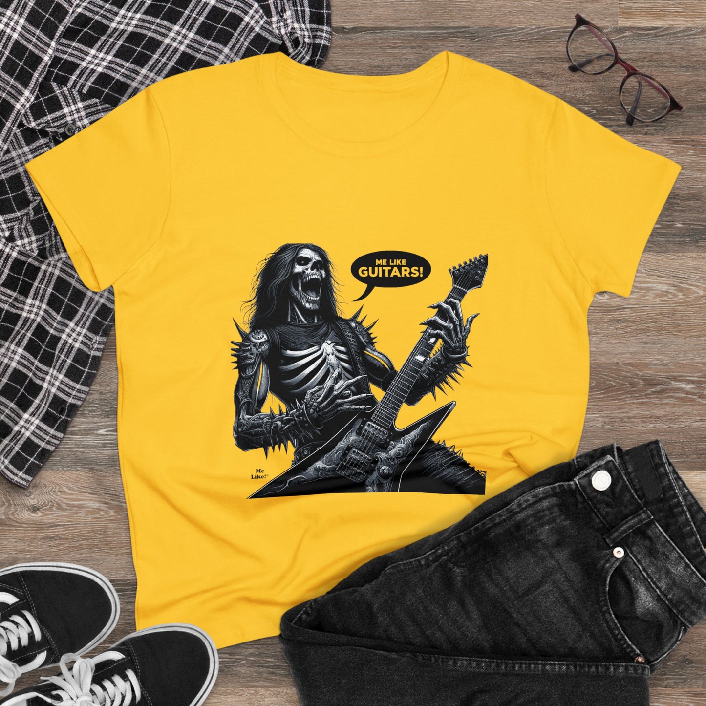 Me Like Guitars! - Women's Cotton Tee - Heavy Metal #4