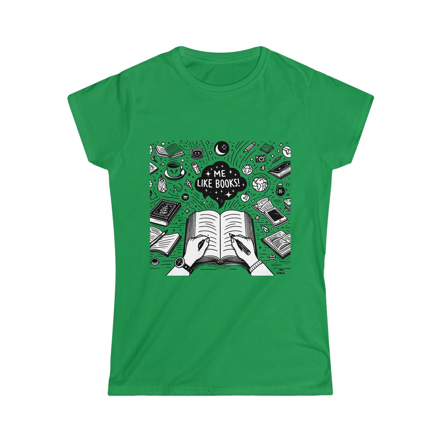 Me Like Books! - Women's Softstyle Tee - (Books #3)
