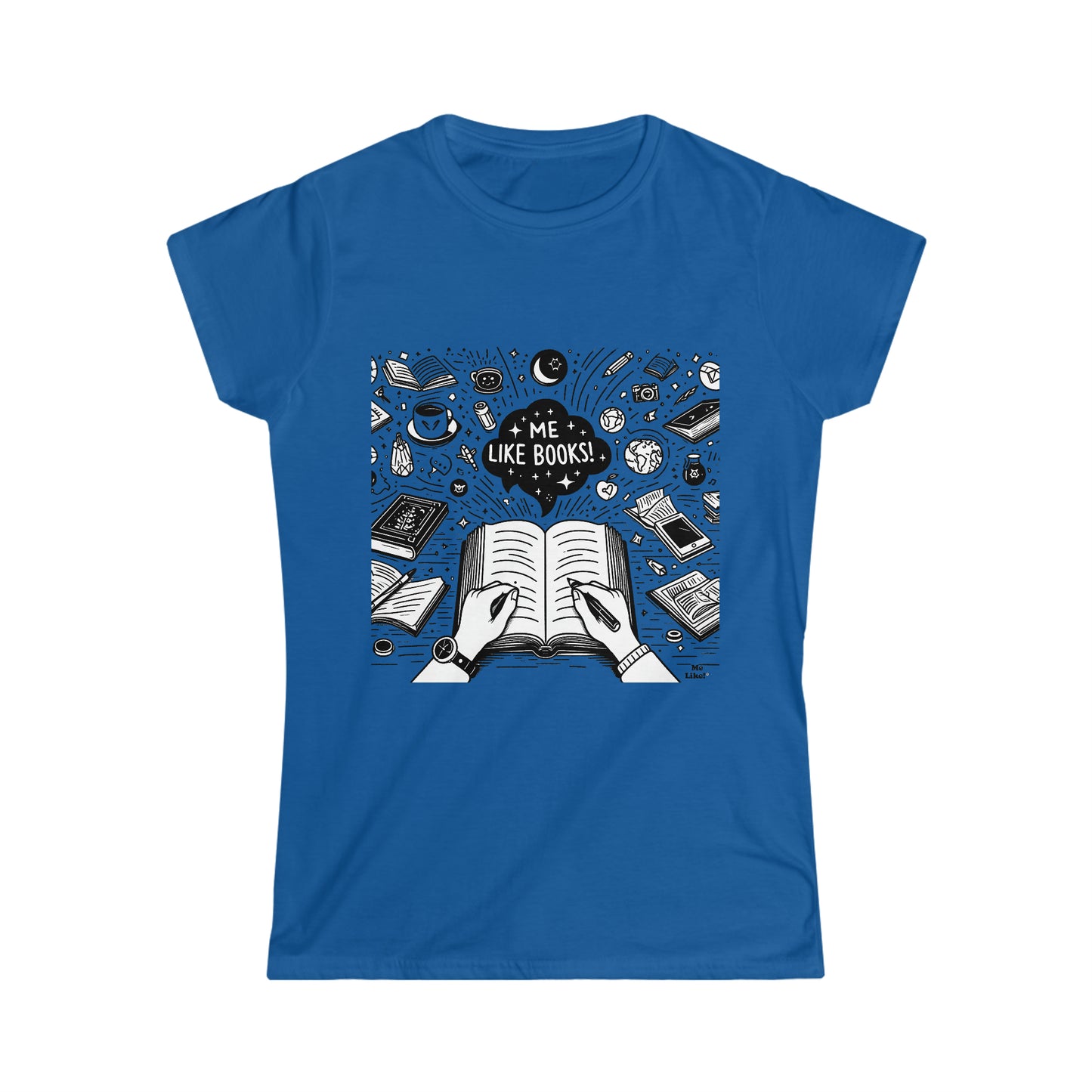 Me Like Books! - Women's Softstyle Tee - (Books #3)