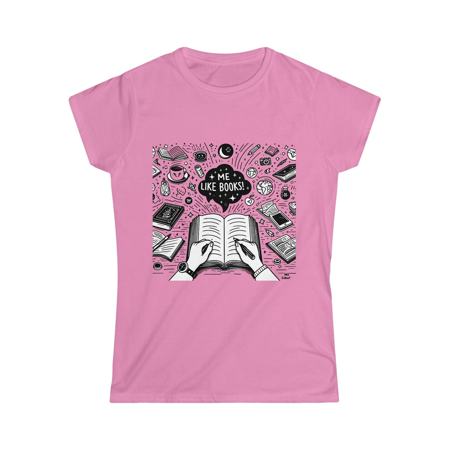 Me Like Books! - Women's Softstyle Tee - (Books #3)