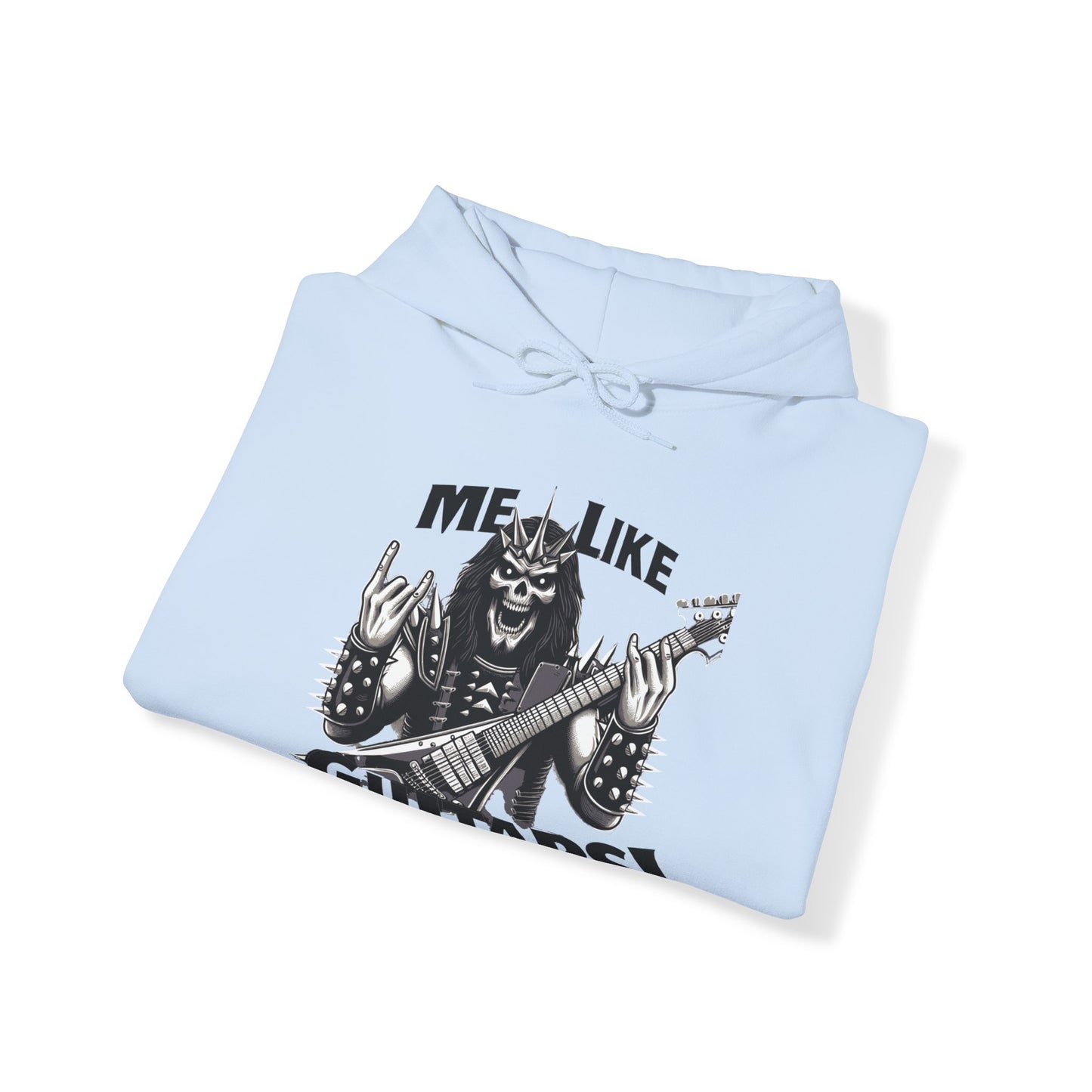 Me Like Guitars! - Unisex Hooded Sweatshirt - Heavy Metal #1