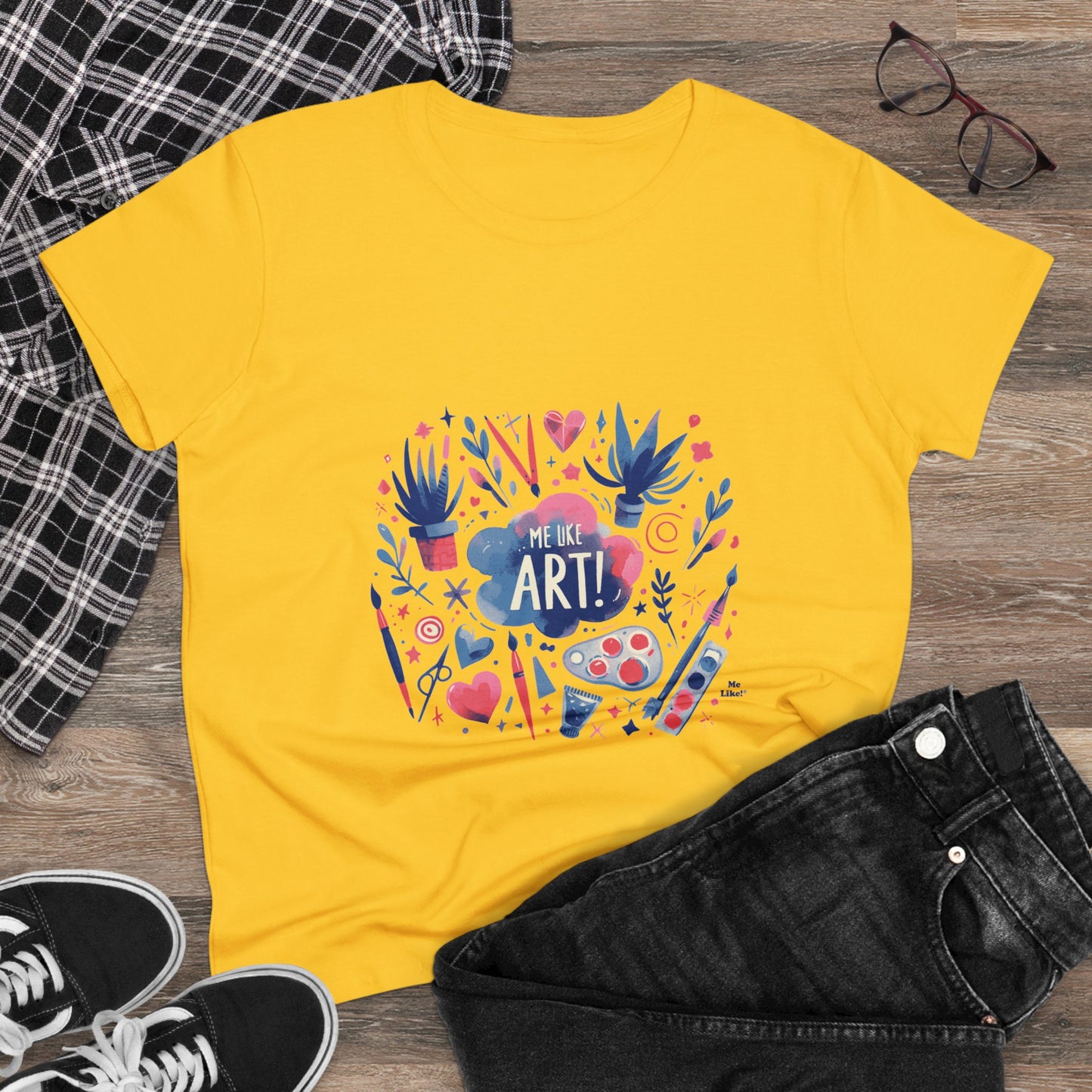 Me Like Art - Women's Heavy Cotton Tee - (Art #3)