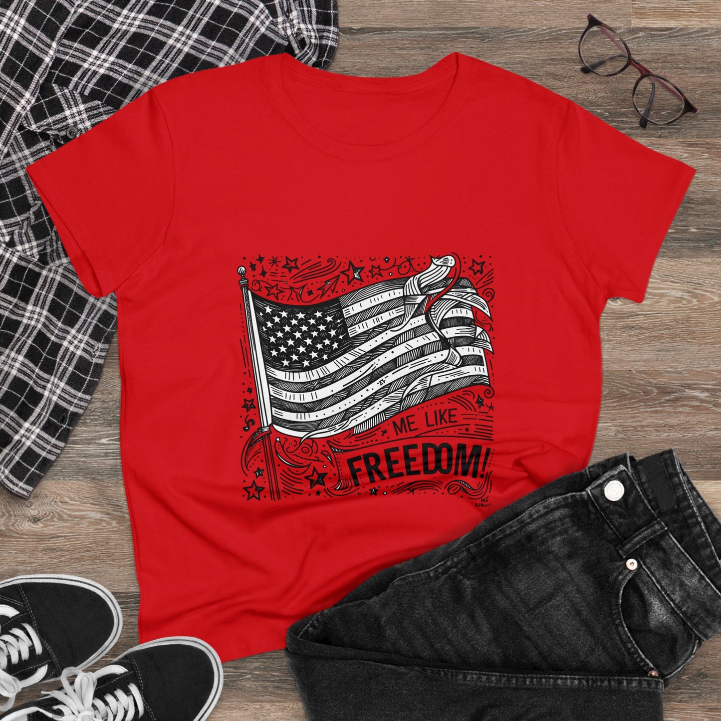 Me Like Freedom! - Women's Heavy Cotton Tee - (Freedom #1)