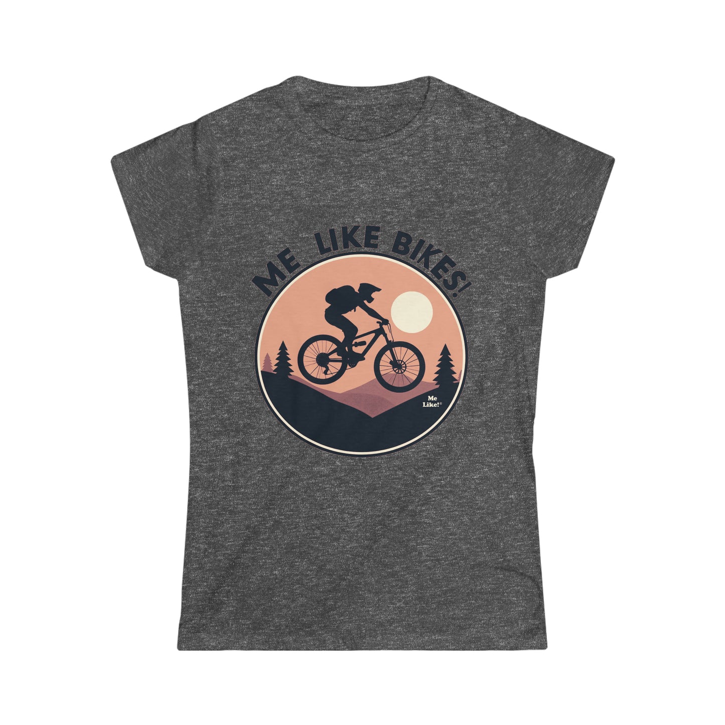 Me Like Bikes! - Women's Softstyle Tee - (Mountain Bike #3)