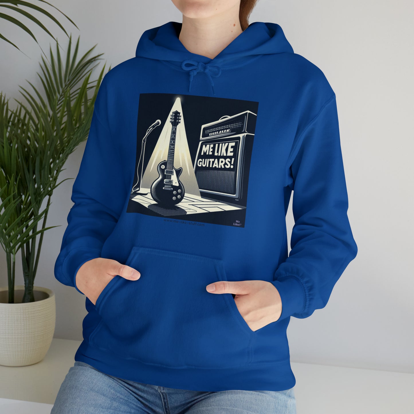 Unisex Heavy Blend™ Hooded Sweatshirt - Me Like Guitars! (Electric #1)