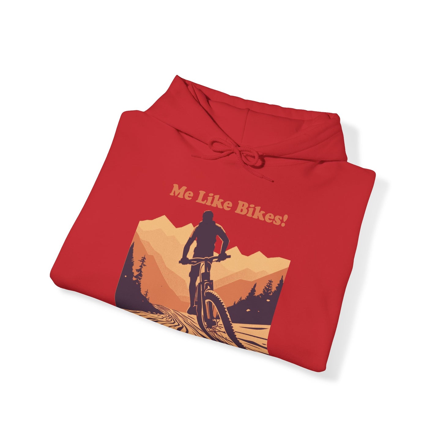 Unisex Heavy Blend™ Hooded Sweatshirt - Me Like Bikes! (Mountain Bike #2)